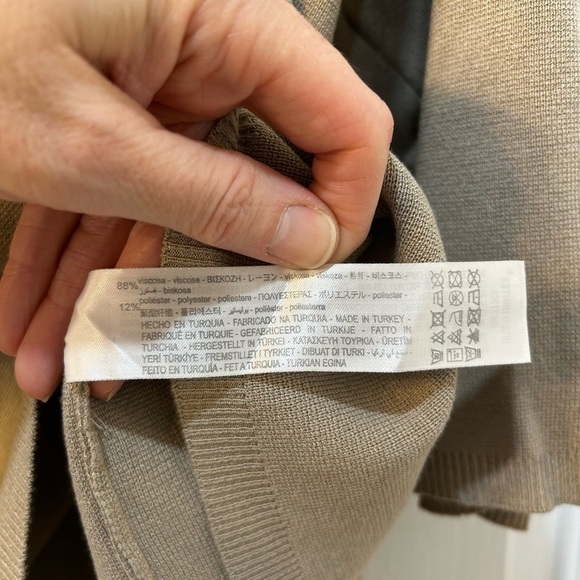 Zara Oversized Tunic Sweater Size M Boho Lagenlook Casual Quirky Hippie V Neck - Picture 9 of 9